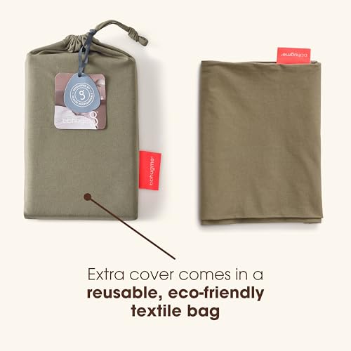 Image of bbhugme Pregnancy Pillow Cover, Dusty Olive - Replacement Cover for bbhugme Maternity Pillow - Soft, Breathable, Cooling Cotton Jersey Fabric - Machine Washable