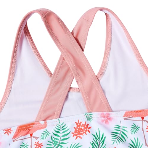 BFUSTYLE Girls One Piece Swimsuit Cute Striped Bathing Suit Hawaii Swimwear 4-13 Years2