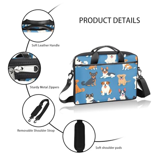 Bolsa para portátil 15 pulgadas con patrón de perro miniatura 4