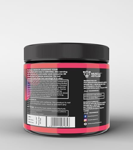 Image of Muscle Asylum F9 Series Pre-Workout Powder|80g, 10 Servings|Fruit Punch|With Genuine Lab Reports|Boosts Energy & Endurance|Improves Focus|1.5g BCAA|750mg Beta - Alanine|with 300mg Caffeine Per Serving