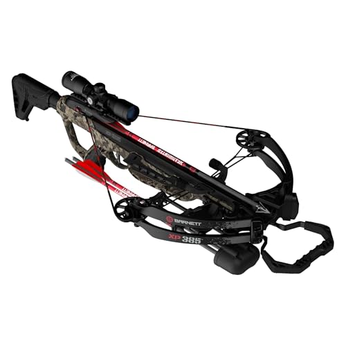 Barnett Explorer XP385 Veil Camo Hunting Crossbow - Fast, Lightweight, Compact, Premium Crossbow with Adjustable Buttstock, Triggertech Trigger, Rope Hold Groove, Side Mount Quiver