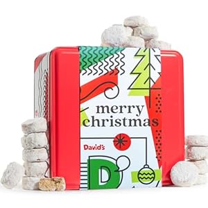David’s Cookies Butter Pecan Meltaways Flavored Cookies With Crunchy Pecans In A Merry Christmas Themed Tin Gift Box – Deliciously Soft and Gourmet Melt In Your Mouth Flavorful Cookies In A Beautiful Christmas Gift Tin- 2Lbs