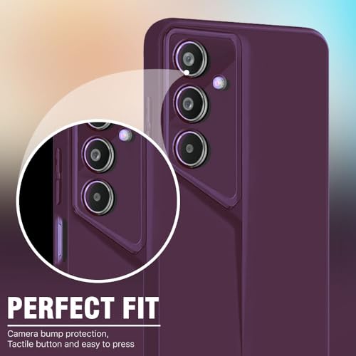 Image of WOW IMAGINE Slim Back Cover for Samsung Galaxy M35 5G | Blade Series Ultra Thin Case with Lightweight Design | Camera Protection | Soft Matte Silicone Flexible Mobile Case - Purple