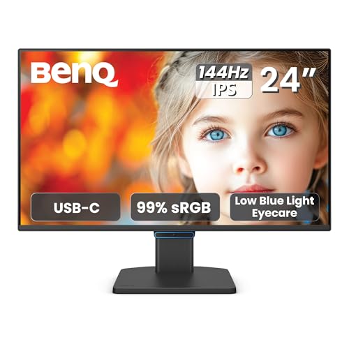Image of BenQ GW2490C 23.8 inch IPS Computer Montior 1080P FHD 144Hz Game-Ready, Home Office, USB-C, Visual Optimizer, Flicker-Free, Low Blue Light, Ultra Slim Bezel, TUV-Certified, Eye-CareU