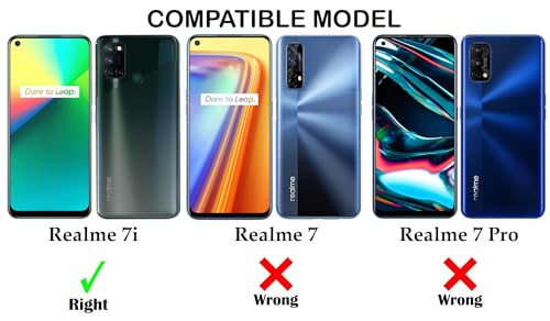 Image of Jkobi Hard PC Crystal Bumper Shockproof Back Case Cover for Realme 7i with Camera Protection (Matte Black)