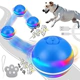 Interactive Dog Toys, Dog Balls with Remote Control Bark Sound & Speed Adjustment for Small/Medium/Large Dogs, Moving Vibrating Shaking Ball for Enrichment, Motion Activated Toys That Move on its Own