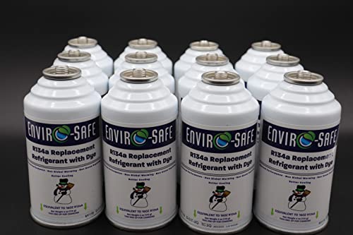 R134a Replacement | 12 Cans(6oz) with Piercing Valve for AC Recharging