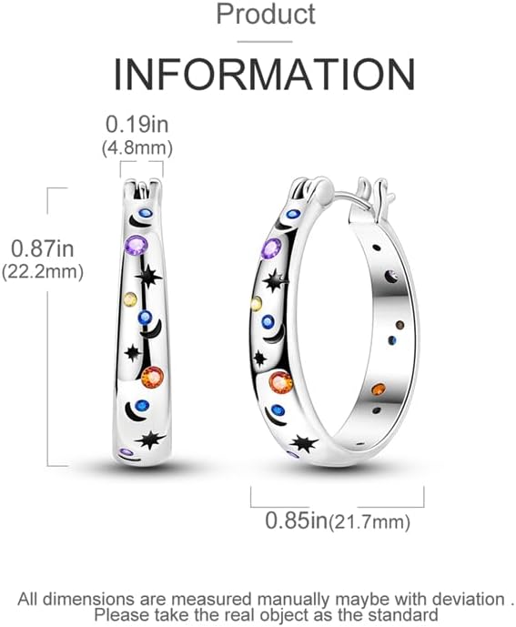 MULA 925 Sterling Silver Hoop Earrings for Women Cute Earrings 5A Cubic Zirconia - Image 4