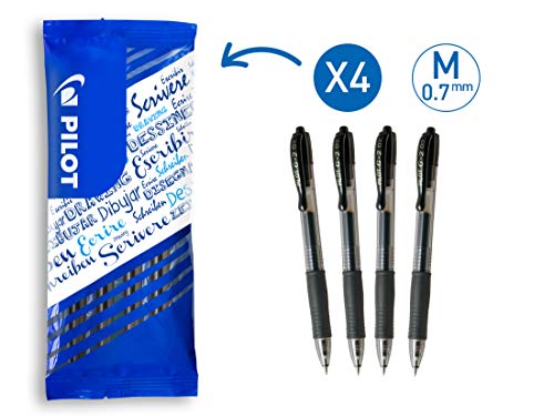 PILOT G2-7, Gelschreiber, 4er Set (Schwarz)