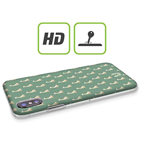 Head Case Designs Green Giraffe Tangram Animal Prints Hard Back Case Compatible With Apple Iphone 7 Plus/Iphone 8 Plus #TOP1