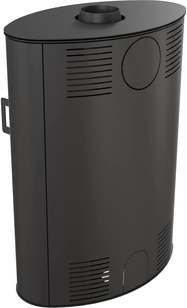 KRATKI Stahlofen AB-2 | 10 kW | RRØ 150 mm | Holzofen 105,2 x 76,1 x 46 cm | Stahlofen mit Verglasung | Erfüllt die Norme BImSchV Stufe 2, 15a B-VG | Kaminofen ideal für Jede Wohnung & Zuhause