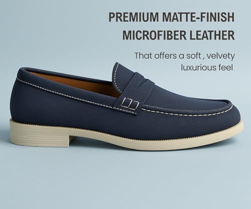 Image of Kraasa Men Premium Driftor 2.0 Block Heel Loafers for Mens, Causals| Lighweight Slip-On's | Soft Cushioned Insole | Super Flexible, Comfortable for Men