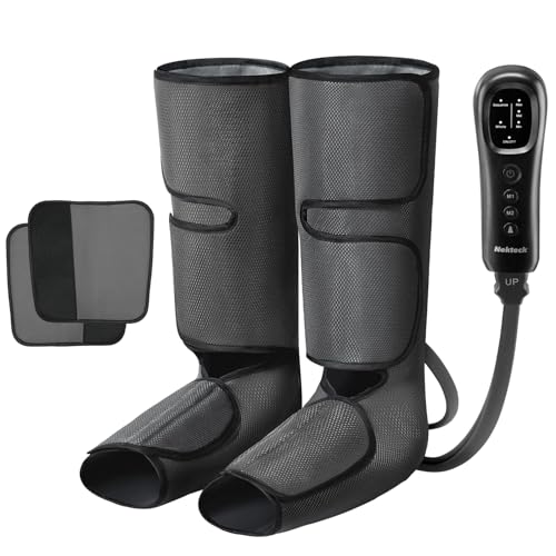 Image of Nekteck Leg Compression Massager with 2 Size Extensions for Circulation | 2 Modes, 3 Intensities, FSA Eligible HSA Foot and Calf Massager, Relieve Pain Edema Swelling, Massage Tools for Men Women