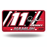 Rico Industries NASCAR Racing Denny Hamlin Metal Auto Tag 6" x 12" - Great for Truck/Car/SUV