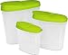 Food Container (Green, 3-Pack) - BPA Free, Reusable, Environment Friendly, Multipurpose Use for Home Kitchen or Restaurant - by Utopia Kitchen
