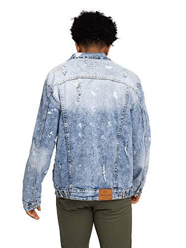 Image of VICTORIOUS Men's Distressed Denim Jacket