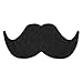 Novelty Door Mat Foot Scraper - Black Mat The Moustache