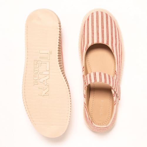 Image of Theater Women Maru Mary Jane Platform Shoes with Adjustable Strap | Soft Suede Finish | Cushioned Support for Casual & Smart Styling
