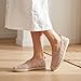 Imagen de GLAMORA Alpargatas Mujer Caladas Slip On Punto Transpirable Zapato Plano Ligero Flexible Suela Goma Efecto Esparto Crochet Puntera Cerrada Comodo Verano Sin Cordones pk-40