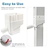 QOOWFEANIG Rain Barrel Diverter Kit Rain Water Collection Diverter Roof Gutter System Diverter for Yard Rain Barrels Patio Landscape with 40" Hose Rubber Stopper and Screws 2''x3'' Standard Downspouts