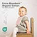 8-Pack Organic Baby Bibs for Boys, Girls - Soft Cotton Drooling and Teething Bibs for Baby Girl & Boy, Extra Absorbent, Easy To Clean & Put On for Toddler, Newborn, Infant 0-24 Months (Sweet Charm)