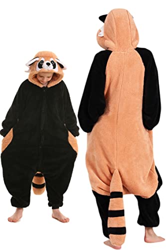 Pijamas de mono de mapache cómodos para evitar el frío en casa 7