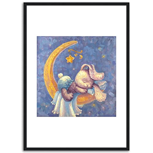 Lapin endormi art mural enfant pour une chambre cocooning paisible - 4