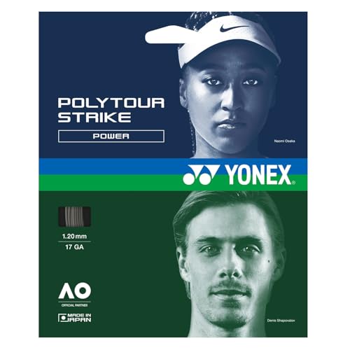 Cordage YONEX Poly Tour Strike pour raquette de tennis coloris gris de calibre standard