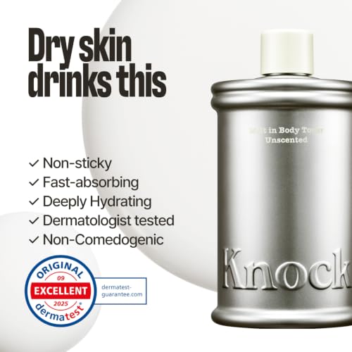 Image of Knock Melt-In Body Toner Unscented, Milky Body Moisturizer with Ceramide