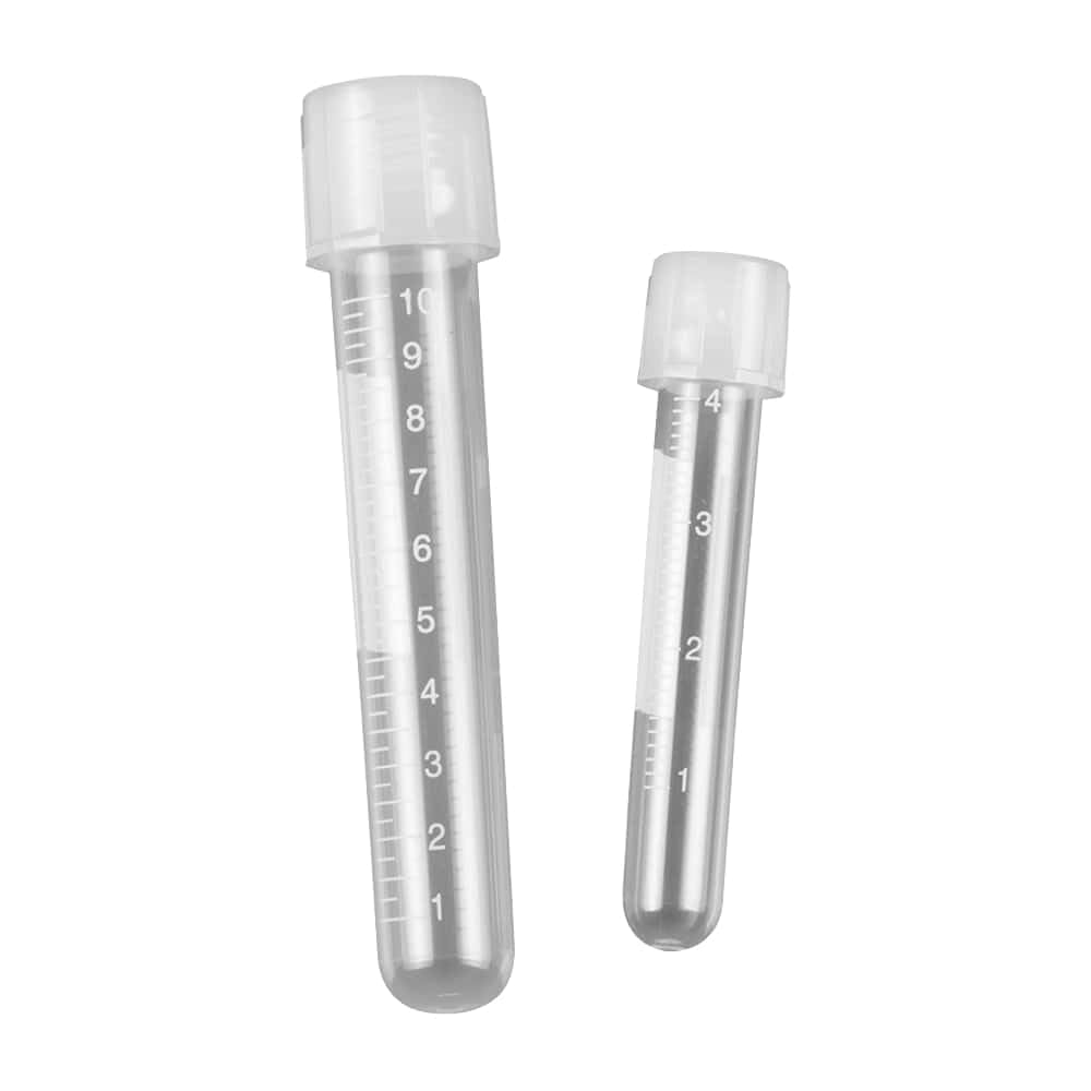 MTC Bio T8750 2 Position Round Tube with Cap DuoClick TM 5mL Unsterile Bulk Pack No Scale 1000 Count