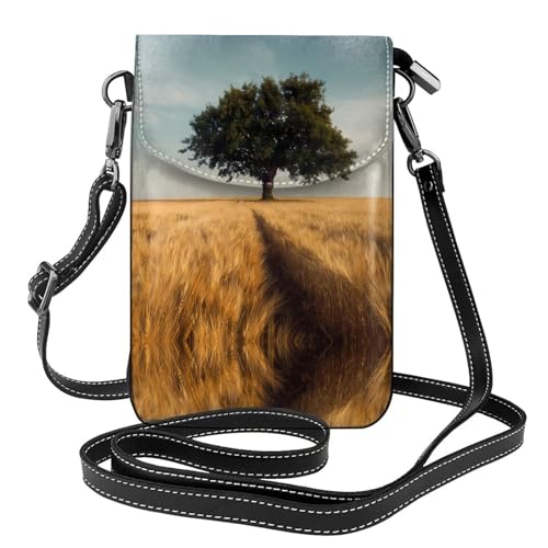 Sac bandoulière en cuir pour téléphone portable 19,3 x 12,4 cm anti-encombrement
