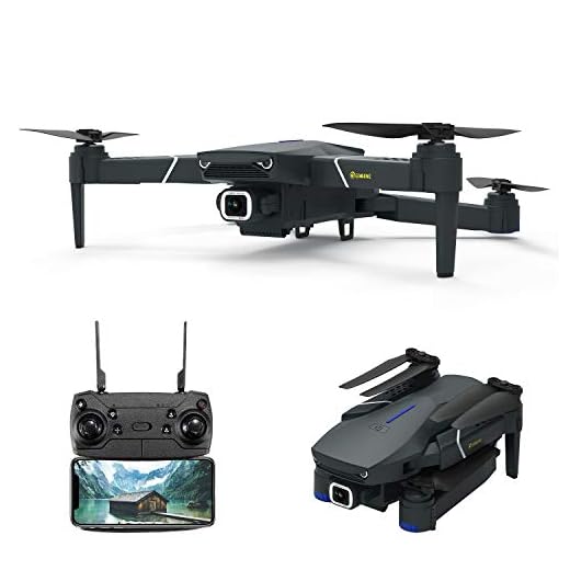 EACHINE E520, Drone con Camara 4k WiFi 4K para Adultos Drone FPV HD 5.8 GHz, WiFi App, 250m FPV Distancia, Selfie Drone con 4K, Drone Profesionales, Gran Angular Drone