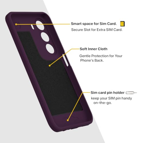 Image of Outlouders Back Cover for Realme C100x | Soft Matte Silicone | Slim Fit | Magnetic-Safe Logo Design (Magnetic-Safe Not Compatible) | Shockproof | Camera Protection Bumper Case (Purple)