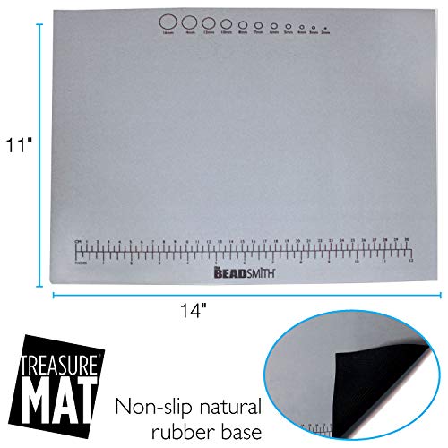 The Beadsmith Non-Slip Treasure Mat, 11 x 14 inches, Non-Slip Rubber Base with Soft Padded Surface - Image 4