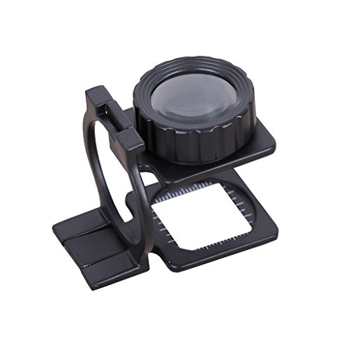 Loupe compte-fils pliant pliable avec monture en métal 20X 28mm Loupe Double peint en noir