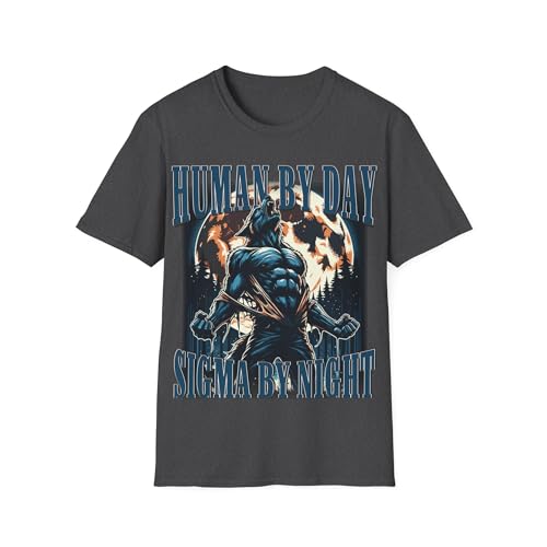 T-shirt loup-garou au design rétro bootleg et coupe décontractée confortable