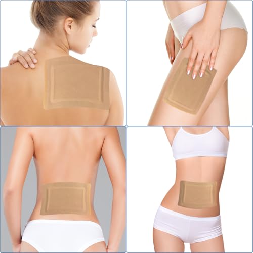 Image of 20Pcs Castor Oil Pack Wrap, Portable Castor Oil Packs, Disposable Castor Oil Patches, Anti Leakage Organic Cotton Castor Oil Pads for Stomach /Liver (Oil Not Included), 7.9 inch x 5.9 inch