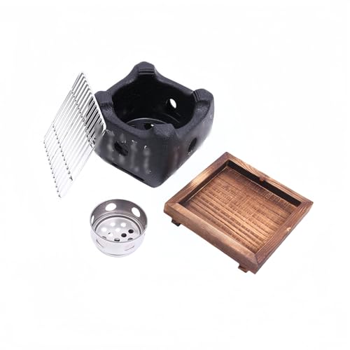 折りたたみ式BBQコンロ 卓上焚火台 軽量・携帯コンロ | アルミニウム合金・ステンレス鋼製 | キャンプ・BBQ用 1〜2人用 (約12 * 12 * 11cm)