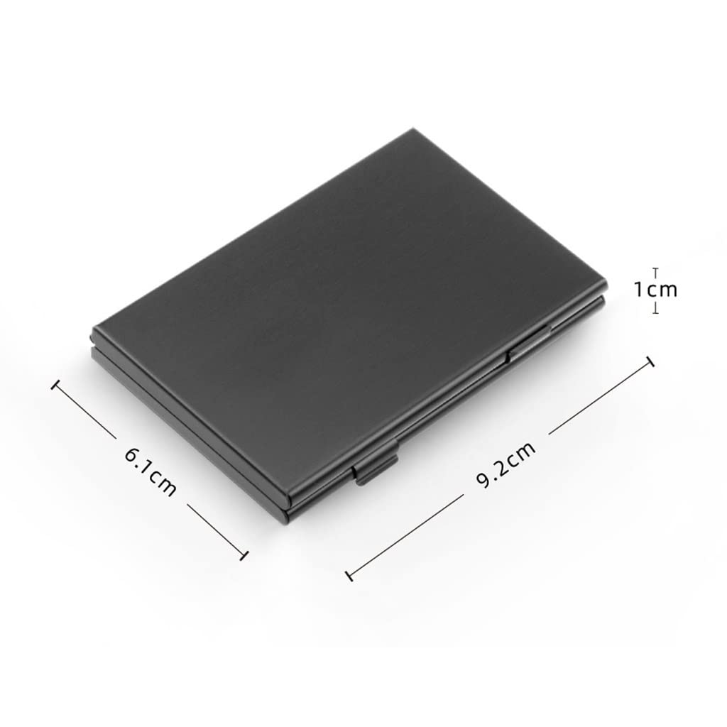 Porta carte per donne uomini Portatili da Visita Portatile, Sottile Porta biglietti da Visita, Doppio Lato Alluminio Porta Biglietti Da Visita Portafoglio per Uomini e Donne Buissnes Card Holder
