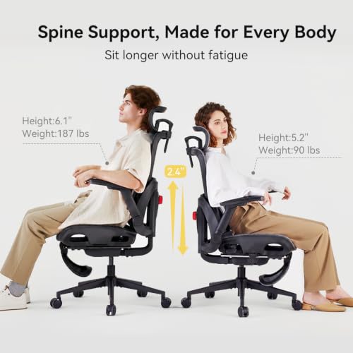 Image of SIHOO B300 Pro Ergonomic Office Chair with Footrest, 4D Lumbar Support