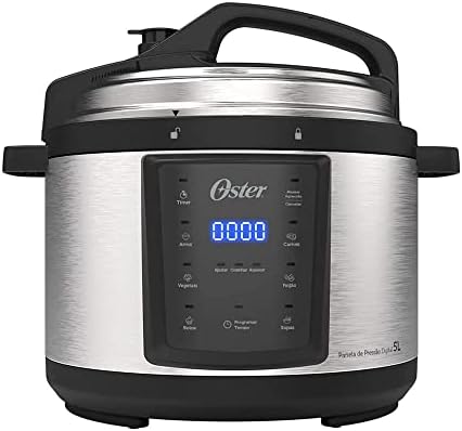 Panela de Pressão Elétrica Oster, Digital, 5L, 220V, Inox/Preta, ...