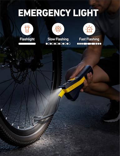 Image of AstroAI 150 PSI Tire Inflator Portable Air Compressor for Car Tires, Cordless Bike Pump with LCD Display, Auto Shut-Off, 5 Modes Air Pump for Car Motorcycle Bicycle Balls, LED Light & Storage Design