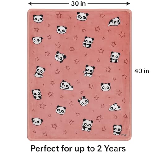 Image of PWI Supersoft Baby Blanket Wrapper for Newborn | 30x40 inches | Lightweight AC Blanket for 0-2 Years | Ultra Soft & Skin-Friendly | Pack of 1-Brown