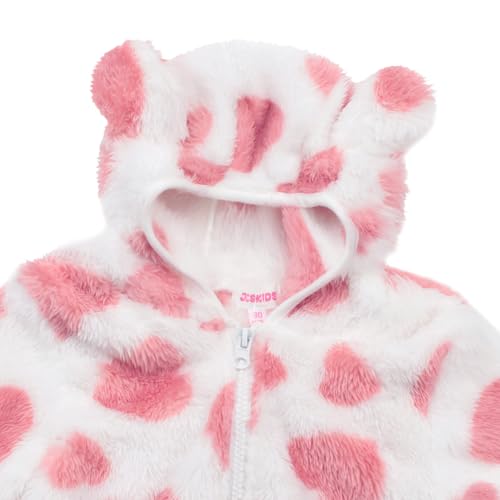 Image of Toddler Girls Boys Fleece Hoody Jacket Zip Up Teddy Coat Warm Winter Outwear