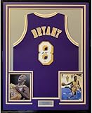 Framed Autographed/Signed Kobe Bryant 33x42 Los Angeles LA Purple Basketball Jersey PSA/DNA COA
