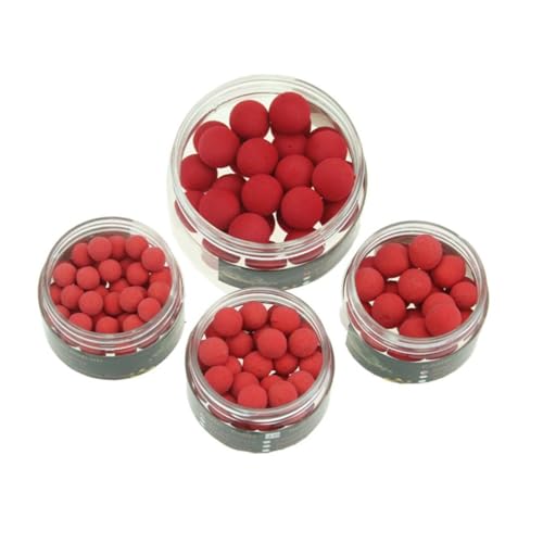 ARTSEWPLY イチゴ風味の釣りビーズ フローティング 釣り浮遊臭 魚の餌淡水 鯉の餌 赤