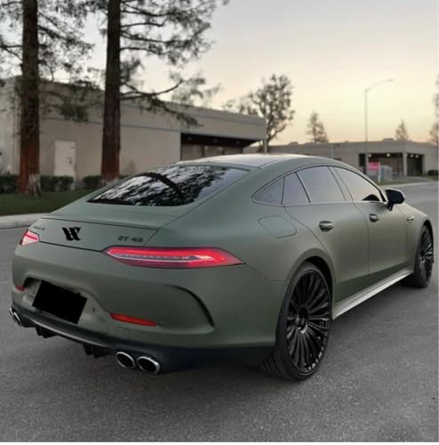 Image of WISDOM Matte Khaki Green Vinyl Car Wrap Air Release, Self Adhesive, Vehicle wrap Sheet for Automotive Bike DIY Exterior Interior Decoration (Khaki Green, 20 Inch X 12 Feet)