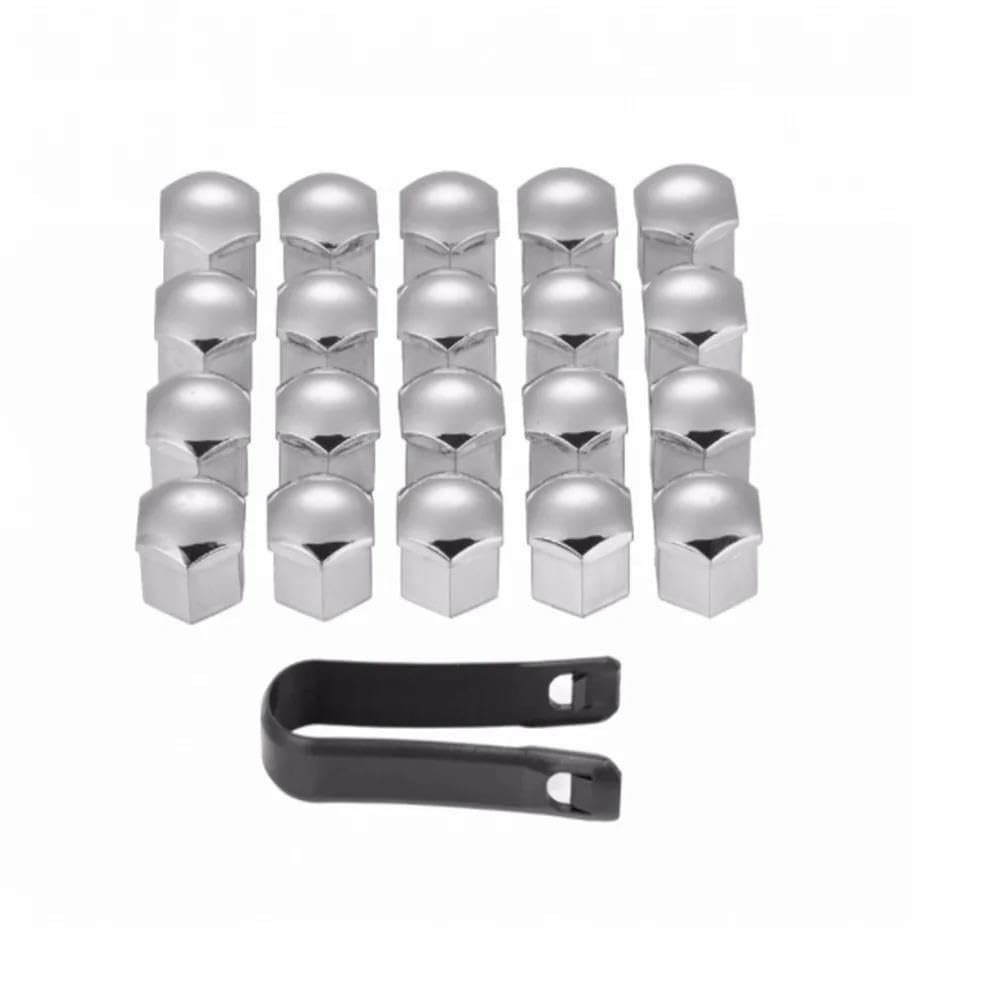 Tornillos de rueda de 19mm para Opel 2015-2019 tapas de buje plata 20 uds 7