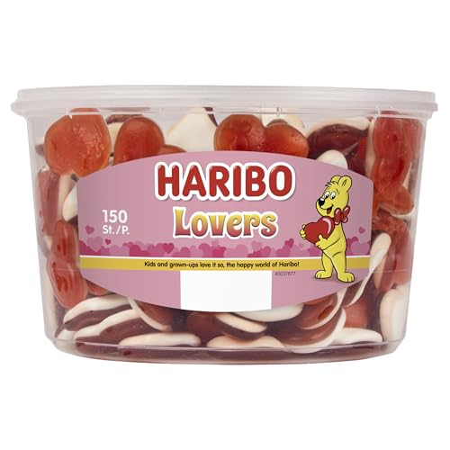 HARIBO- Liebesherzen-Schaugummi/Fruchtgummi-Herzen-1 Box mit 150 Stück