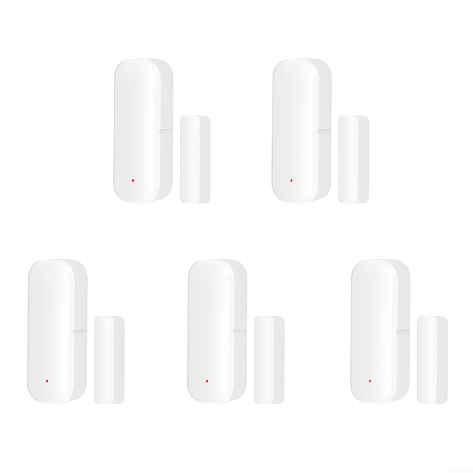 RANRAO para TUYA Smart WiFi Door Wi ndow Sensor, Smart Wi ndow Detector de alarma, WiFi Smart Door Sensor Imán de puerta con soporte de voz